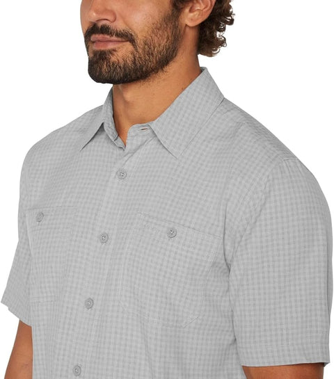 Orvis Men's Gray UPF 30 Relaxed Fit Quick-Dry Short Sleeve Woven Shirt|Orvis In Lebanon