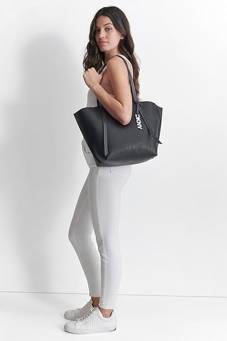 DKNY Women's Black Soft Leather Lyda Tote Bag | DKNY In Lebanon
