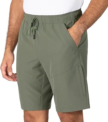 Gerry Men's Khaki Green 4-Way Stretch Elastic Waistband Lightweight Trail Short | Gerry In Lebanon