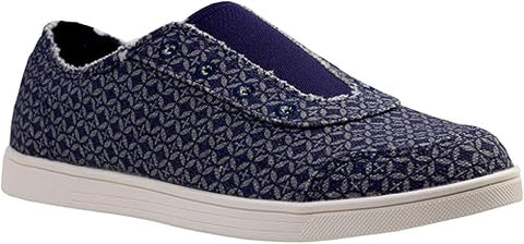 Spenco Women's Navy Santa Maria Batik Sneaker | Spenco in Lebanon