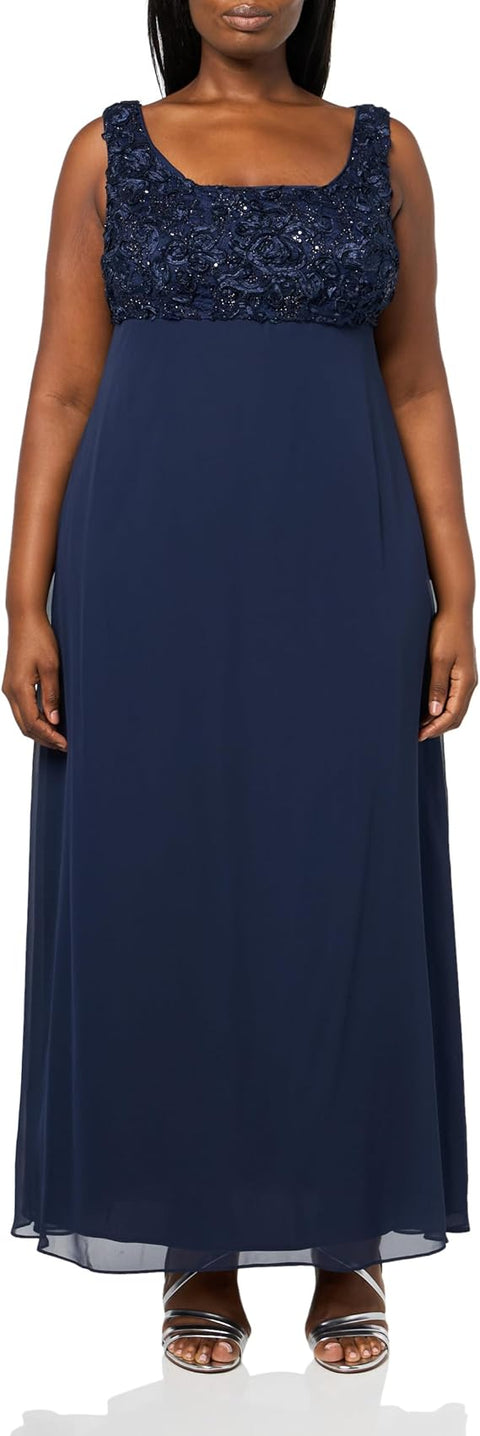 Alex Evenings Women's Navy Plus Size Glitter Two Piece Dress Set | Alex Evenings In Lebanon