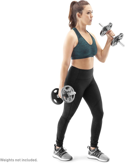 MARCY 14” Adjustable Chrome Threaded Dumbbell Handles for Standard Weight Plates | MARCY In Lebanon