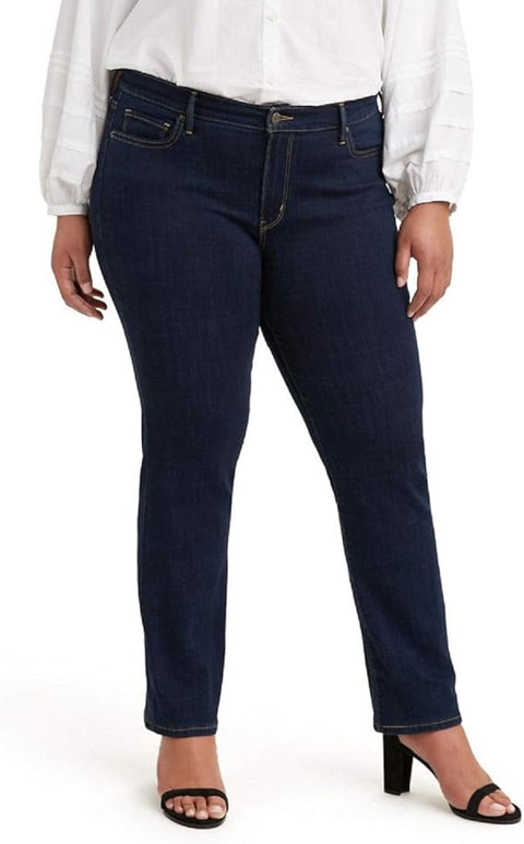 Levi's Women's Navy Plus-Size 414 Classic Straight Jeans | Levi's In Lebanon