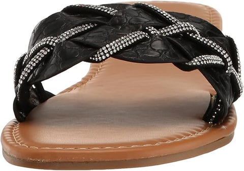 Yoki Women's Black Fashion Flat Slipper | Yoki In Lebanon