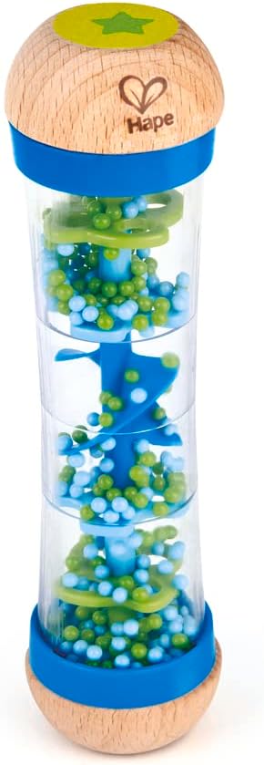 Hape Beaded Raindrops Mini Wooden Musical Shake & Rattle Rainmaker Toy |Hape In Lebanon