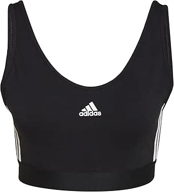 Adidas Women's Black Essentials 3-Stripes Sport Bra|Adidas In Lebanon