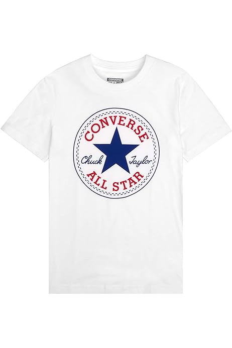 Converse Boy's White T-Shirt ABFK569 LR86
