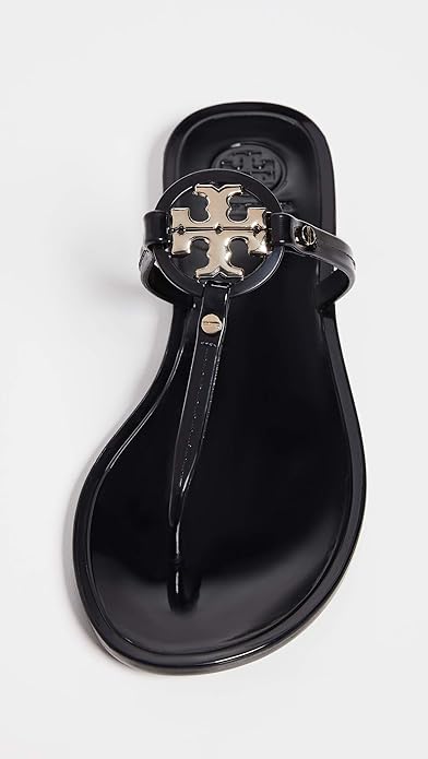 Tory Burch Women's Black Mini Miller Flat Thong Slipper |Tory Burch In Lebanon