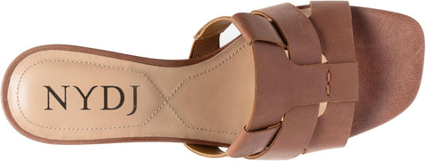 NYDJ Women's Brown Gloriana Leather Heeled Slipper | NYDJ in Lebanon