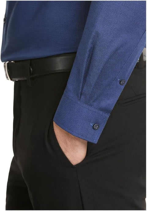 Michael Kors Men's Navy Regular Fit Airsoft Dress Shirt | Michael Kors In Lebanon