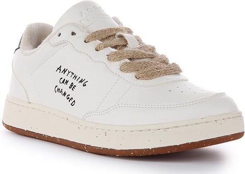 ACBS Men's White Shacbeve 283 Evergreen Trainer Sneaker | ACBS In Lebanon