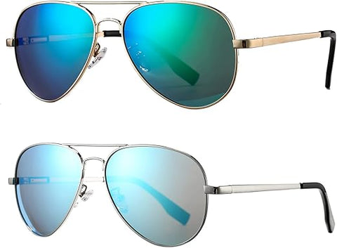 HJSTES Unisex Blue & Green Polarized Aviator Sunglasses | HJSTES In Lebanon