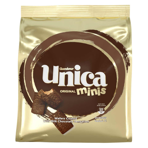 Gandour Unica Original  Minis Coated Wafer With Milk Chocolate Sensation 170g