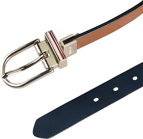 Tommy Hilfiger Women's Navy & Brown Two-in-One Reversible Slim Width Dress Casual Leather Belt | Tommy Hilfiger In Lebanon