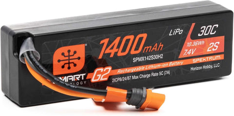 Spektrum Smart 1400mAh 2S 7.4V Smart G2 30C LiPo|Spektrum In Lebanon