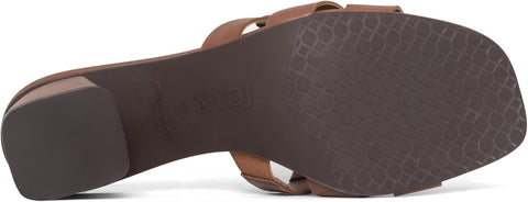 NYDJ Women's Brown Gloriana Leather Heeled Slipper | NYDJ in Lebanon