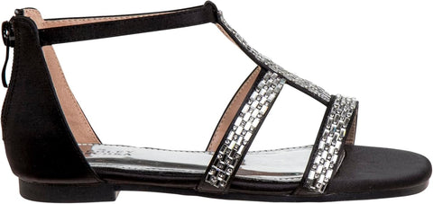 Josmo Girl's Black Rhinestone Flats Dress Pumps Sandal |Josmo In Lebanon