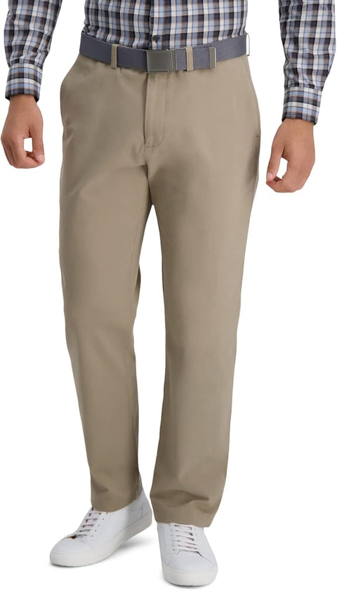 Haggar Men's Khaki Classic Fit Straight Leg Twill Pant | Haggar In Lebanon