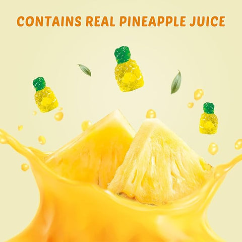 AMOS 4D Gummy Fruit Filled Candy Pineapple Burst 65GR | AMOS In lebanon