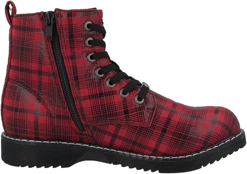 Dockers By Gerli Gilrl's Red & Black Plaid Ankle Boots | Dockers By Gerli In Lebanon