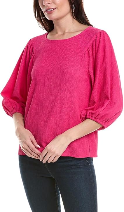Vince Camuto Women's Fuchsia Puff Sleeve Knit Top| Vince Camuto In Lebanon