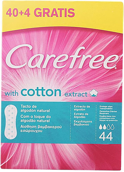 Carefree Liners Normal With Cotton Extract 40+4 Pcs