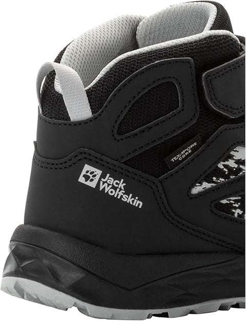 Jack Wolfskin Boy's Black Woodland 2 Texapore Mid VC K Sneakers |Jack Wolfskin in Lebanon