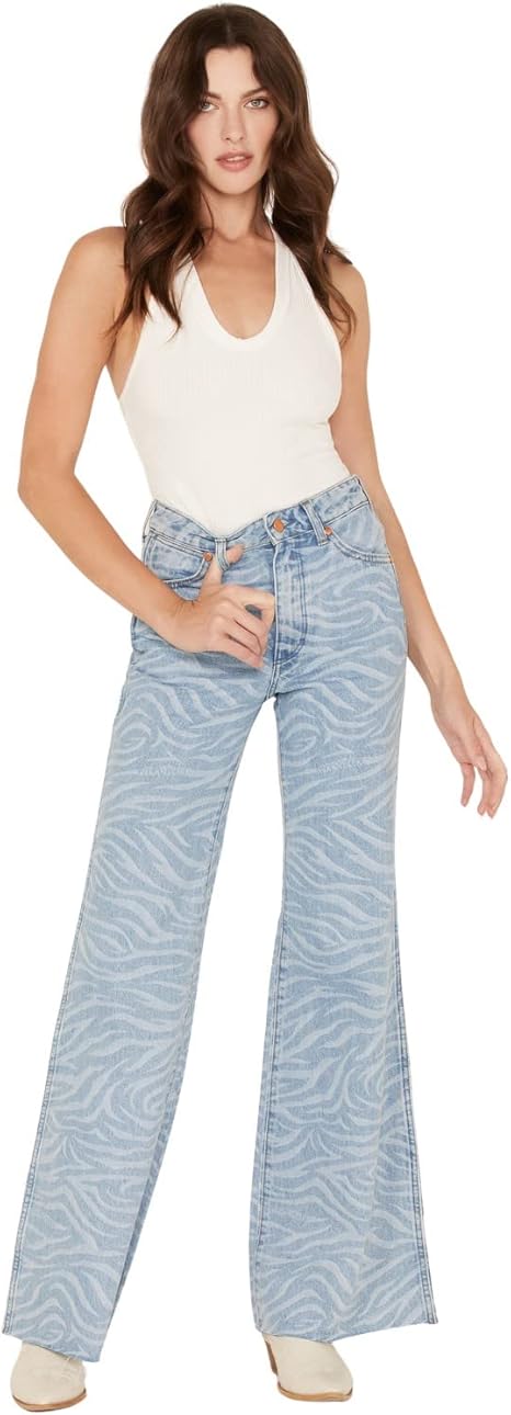 Wrangler Women's Blue Meow Wonderer Jeans | Wrangler In Lebanon