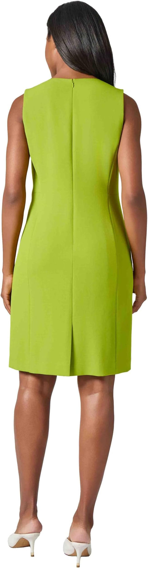 Kasper Women's Pistachio Green Sleeveless Multi-Seam Sheath Dress | Kasper In Lebanon