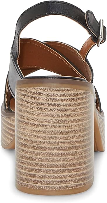 Lucky Brand Women's Black Delmie Slingback Stack Sandal's ACS1340
