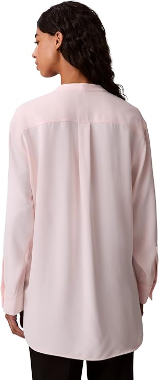 Calvin Klein Women's Light Pink Relaxed V Neck Blouse | Calvin Klein In Lebanon