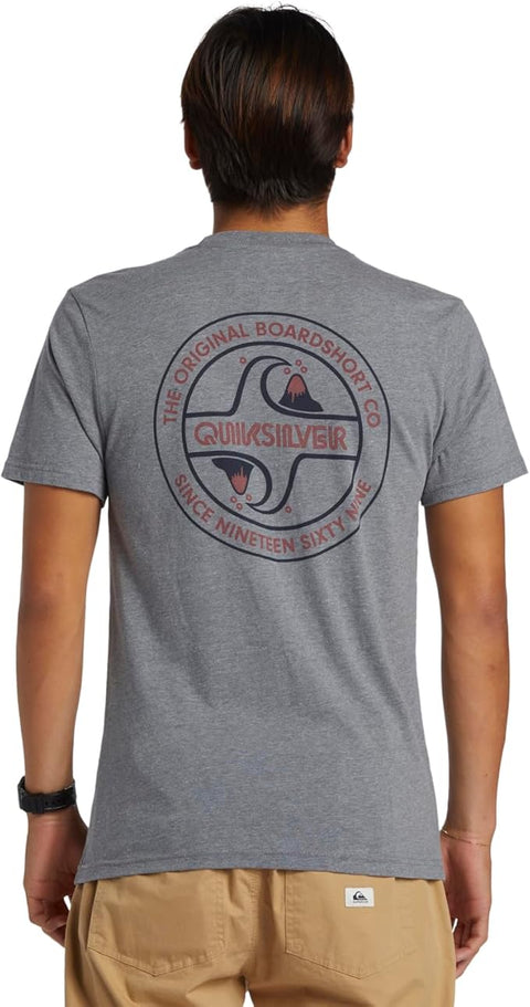 Quiksilver Men's Grey Printed Timeless Hours Mod T-Shirt | Quiksilver In Lebanon