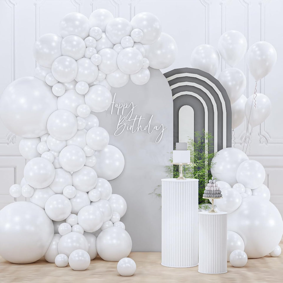 PartyWoo Pearl White Balloons 85pcs Different Sizes Pack of 18 12 10 5 Inch | PartyWoo In Lebanon