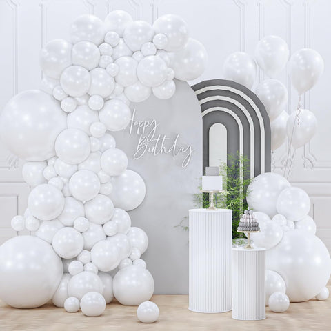 PartyWoo Pearl White Balloons 85pcs Different Sizes Pack of 18 12 10 5 Inch | PartyWoo In Lebanon