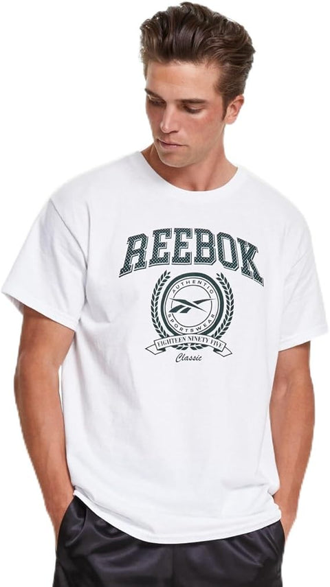 Reebok  Men's White Regular fit Short Sleeve Graphic T-Shirt | Reebok  in Lebanon