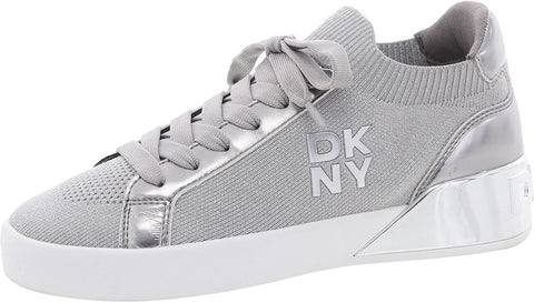 DKNY Women's Silver Mallory Lace Up Sneakers |DKNY In Lebanon