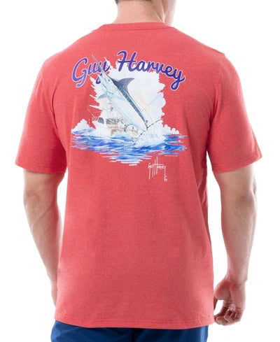 Guy Harvey Men's Dark Coral T-Shirt ABF532(od30)