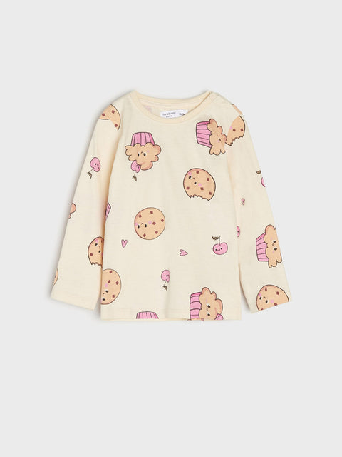 Sinsay Baby Girl's Light Yellow Printed Long Sleeve Blouse | Sinsay In Lebanon