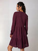Sinsay Women's Deep Burgundy V-Neck Mini Dress