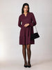 Sinsay Women's Deep Burgundy V-Neck Mini Dress