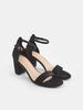 Sinsay Women Black Faux Suede Block Heel Sandals | Sinsay in Lebanon