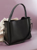 Sinsay Women's Black Leather Tote Bag | Sinsay In Lebanon
