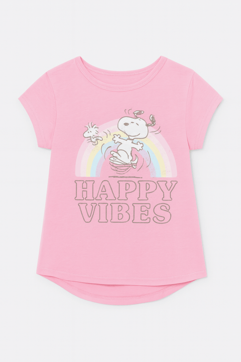 Peanuts Girl's Pink T-Shirt ABFK1658