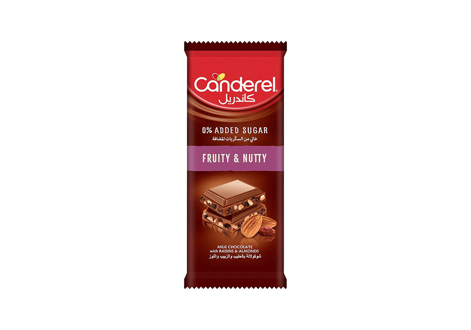 Canderel Milk Chocolate With Raisins & Almonds Chocolate Bar 100GR | Canderel In Lebanon