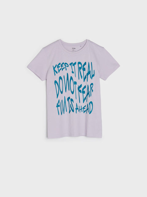 Sinsay Boys Purple Lavender Graphic T-Shirt | Sinsay in Lebanon