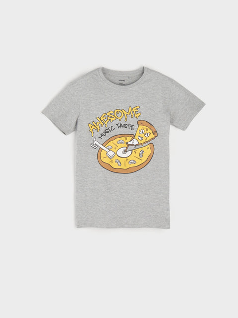 Sinsay Boy's Mid Grey T-shirt With Print | Sinsay In Lebanon