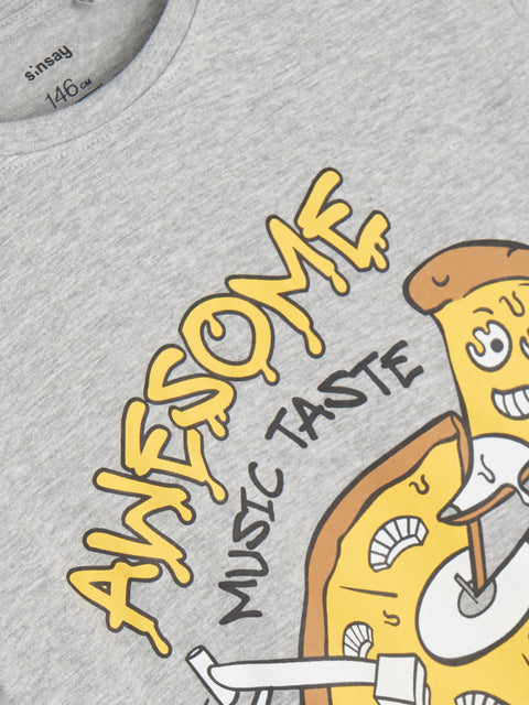 Sinsay Boy's Mid Grey T-shirt With Print | Sinsay In Lebanon