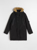 Sinsay Men's Black Faux Fur Trim Hooded Jacket | Sinsay in Lebanon