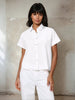 Sinsay Women White Short Sleeve Linen-Blend Shirt | Sinsay in Lebanon