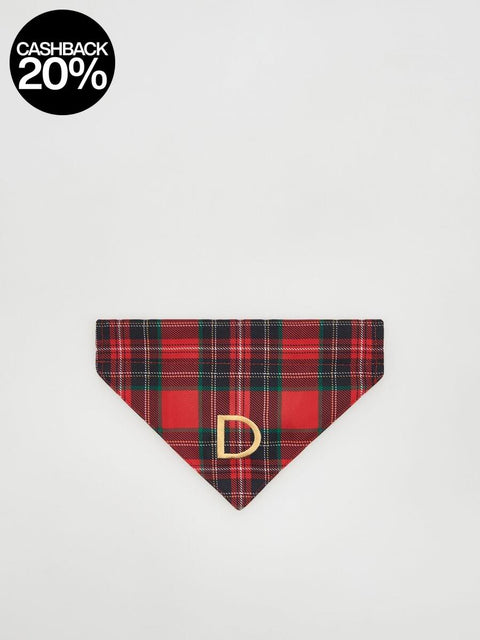 Reserved Pet's Multicolor Christmas Bandana With Letter D | Reserved In Lebanon